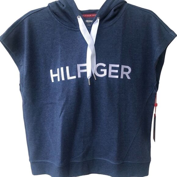 Tommy Hilfiger cropped hoodie size L - Picture 1 of 8